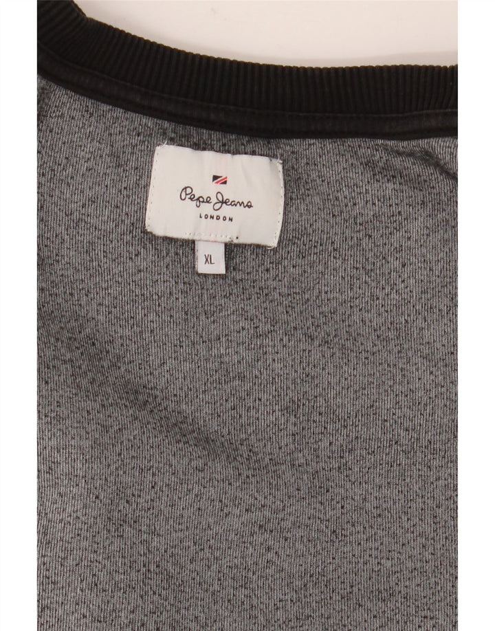 PEPE JEANS Damen-Sweatshirt in Übergröße mit Grafik, UK 18, XL, Schwarz