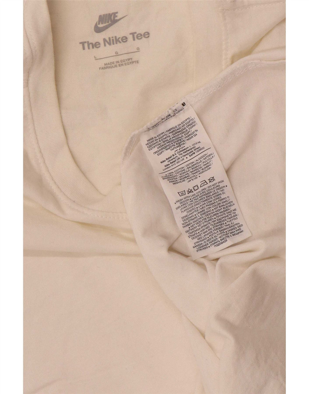 Nike Herren T-Shirt Top Große weiße Baumwolle