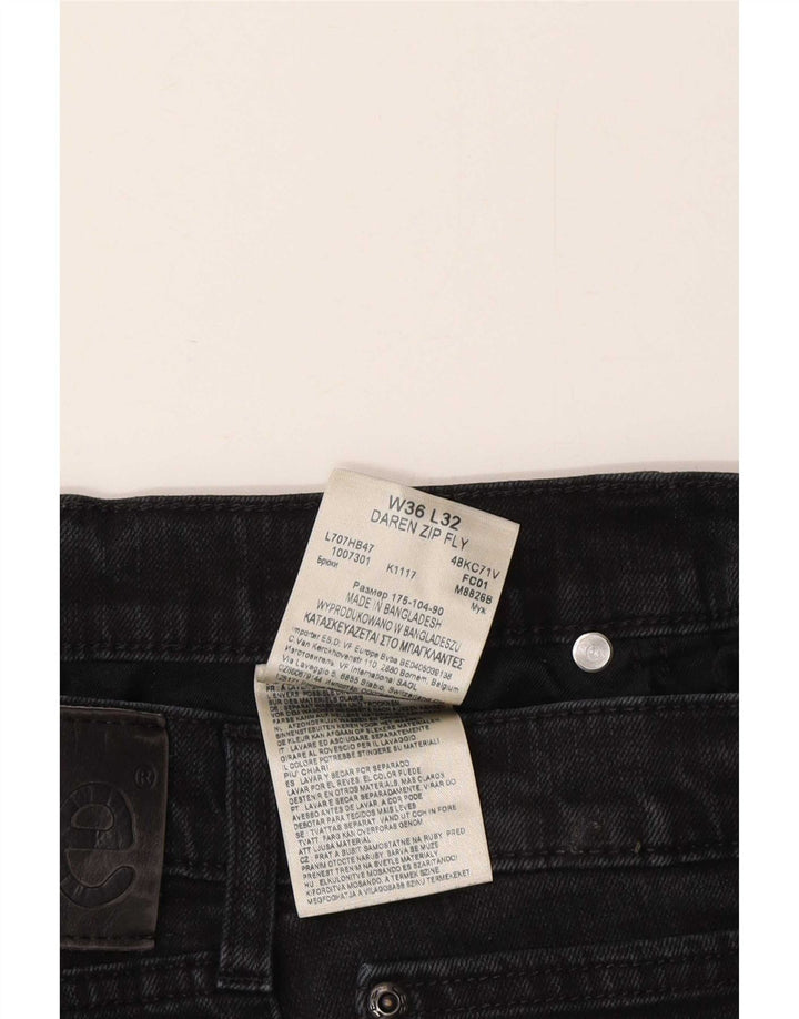 Lee Herren Daren Zip Fly Slim Jeans W36 L32 Graue Baumwolle