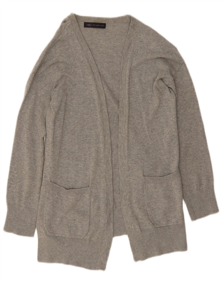 Marks & Spencer Offener Damen-Cardigan-Pullover UK 10 Small Grau