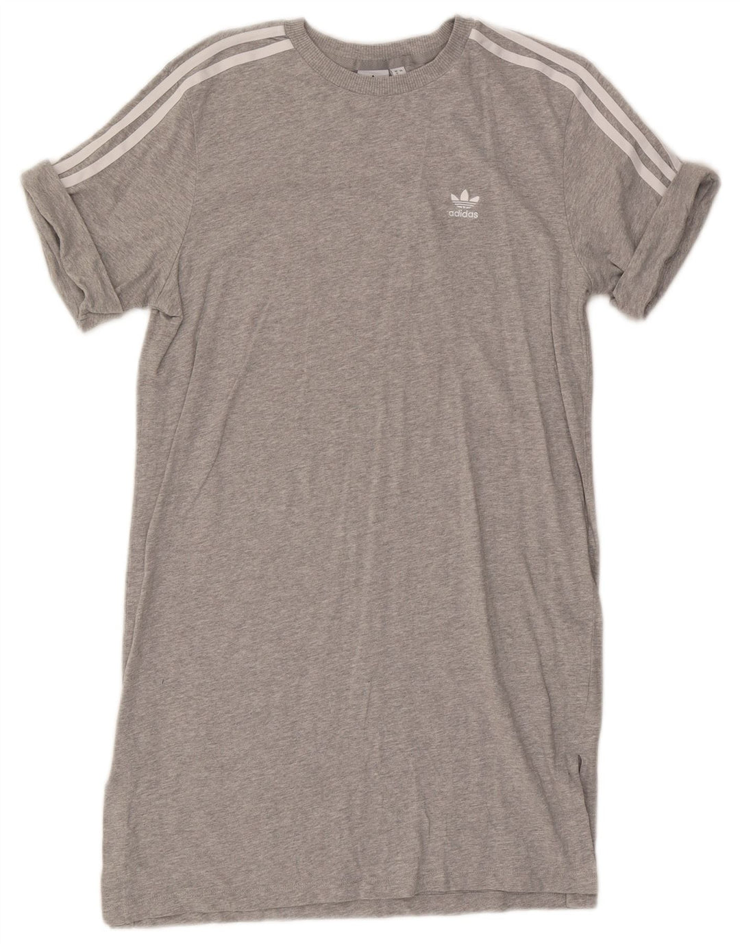 Adidas Damen T-Shirt Kleid UK 12 Mittelgrau