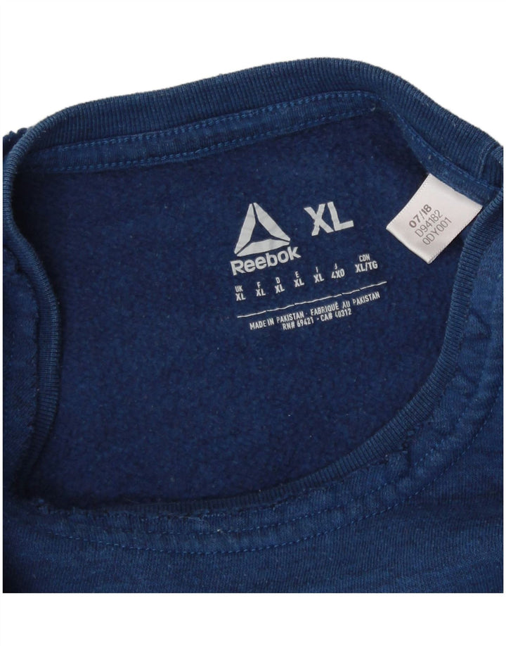 Reebok Herren Sweatshirt Pullover XL Marineblau Baumwolle