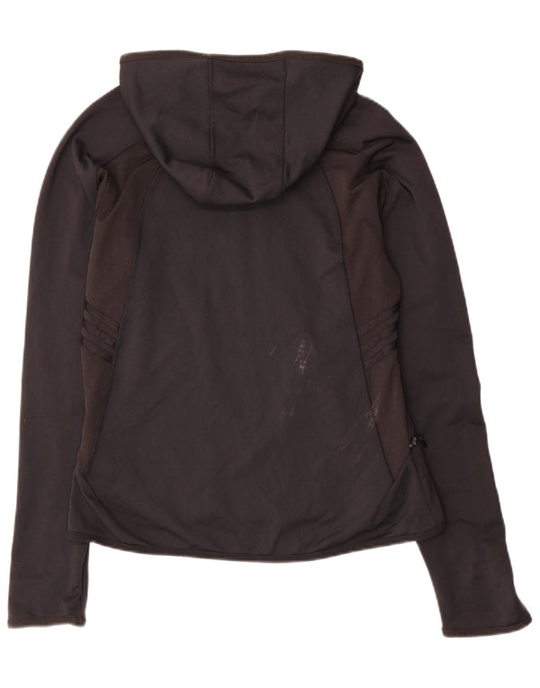 Adidas Damen-Trainingsanzug mit Kapuze, Top-Jacke, UK 14, Größe L, Schwarz, Farbblock