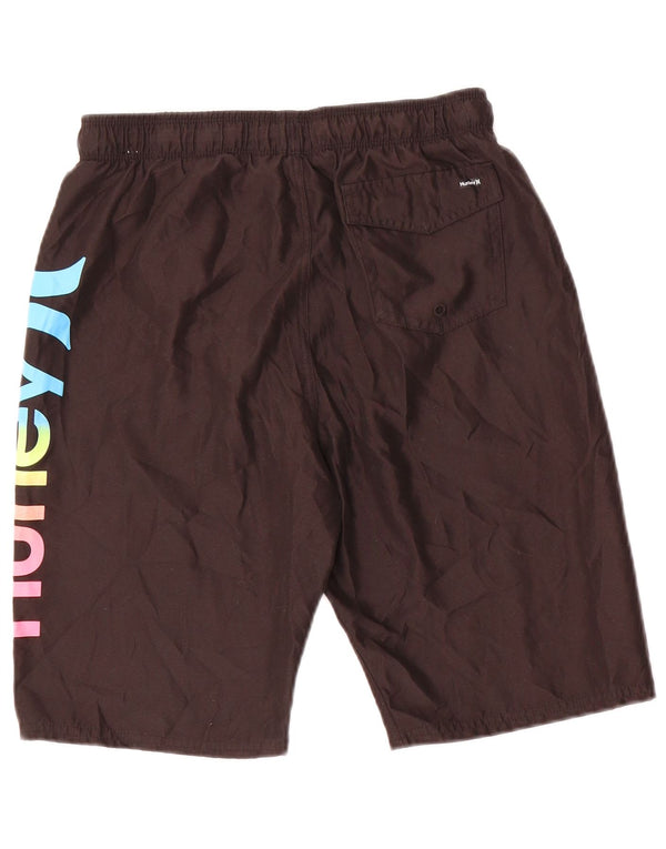 Hurley Jungen Badeshorts mit Grafik, 13–14 Jahre, XL, braun, Polyester