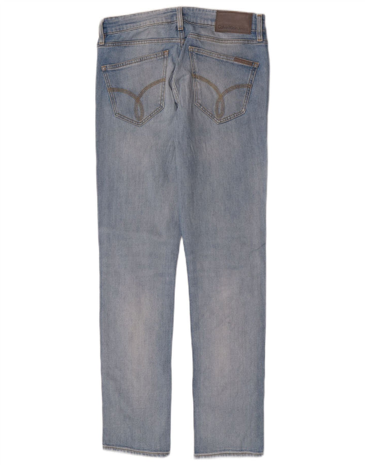 Calvin Klein Herren Slim Jeans W31 L32 Blaue Baumwolle