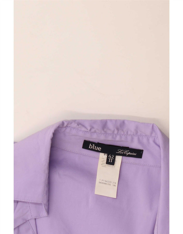 Les Copains Damen Pullover-Hemd IT 42 Mittelviolette Baumwolle