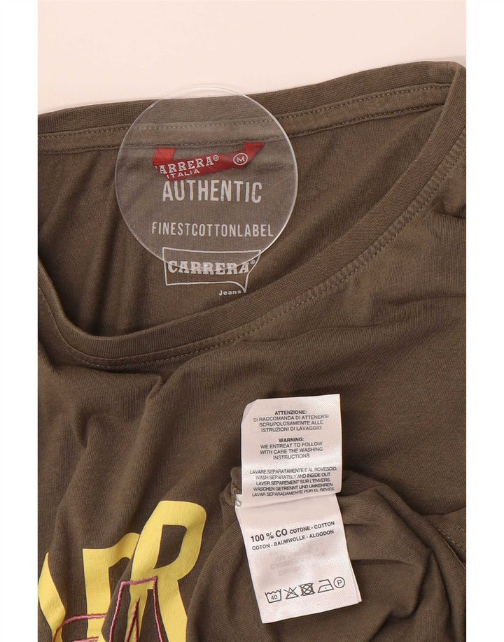 Carrera Herren-T-Shirt mit Grafik, mittlere Khaki-Baumwolle