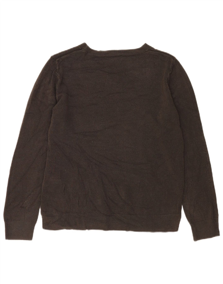 Marks & Spencer Damen-Pullover mit U-Boot-Ausschnitt, UK 14, Mittelbraun, Acryl