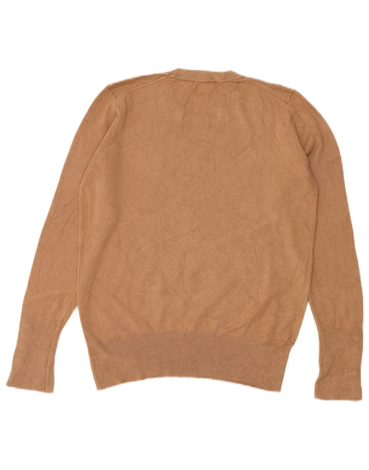Zara Damen Pullover mit Rundhalsausschnitt, UK 12, Mittelbraun
