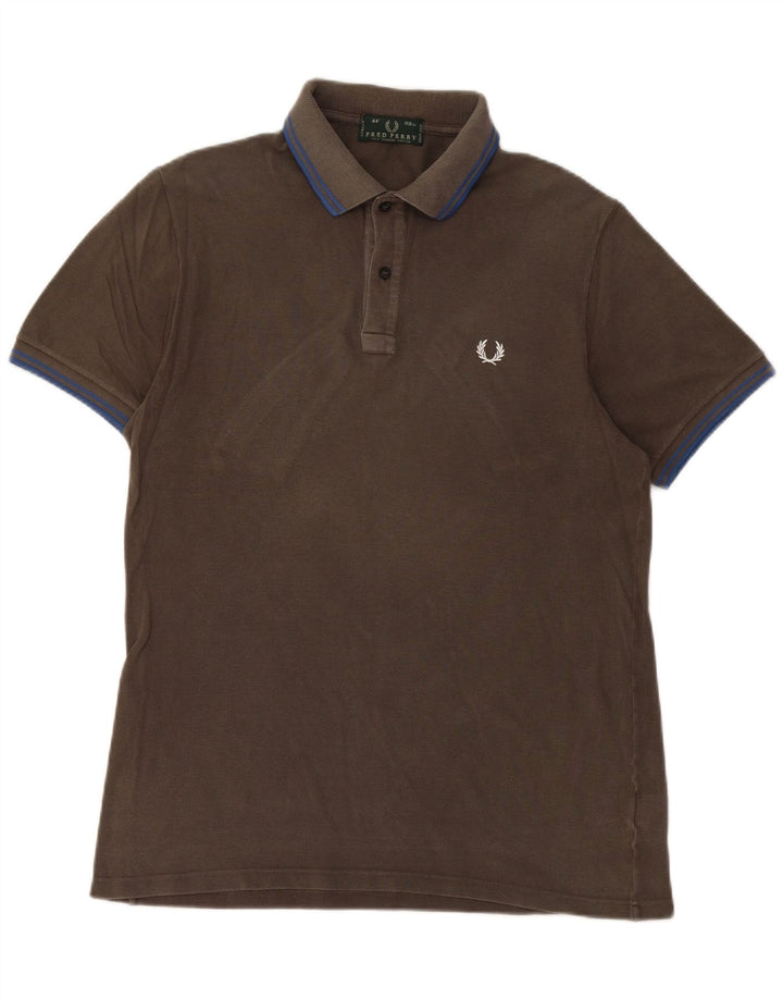 FRED PERRY Herren-Poloshirt aus mittelgrauer Baumwolle