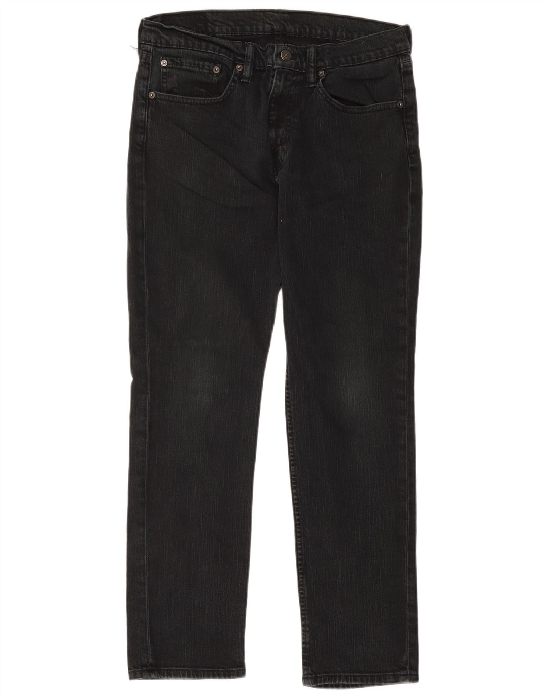 Levi's Herren Straight Jeans W34 L30 Schwarze Baumwolle
