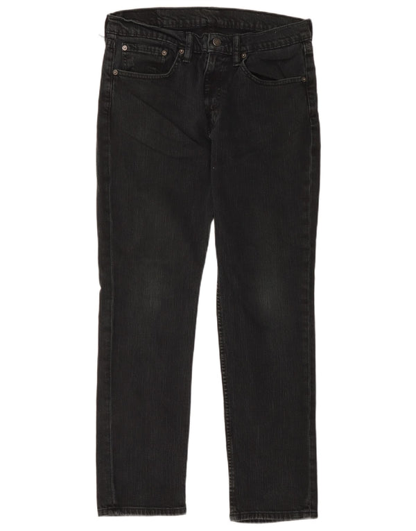 Levi's Herren Straight Jeans W34 L30 Schwarze Baumwolle