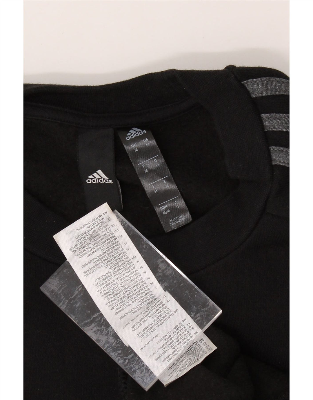 ADIDAS Mens Sweatshirt Jumper Medium Black Cotton Vintage Adidas and Second-Hand Adidas from Messina Hembry 