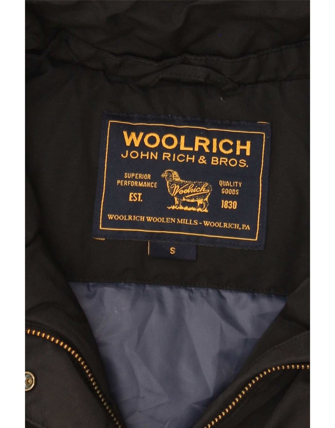 Woolrich Damen Wattierter Mantel UK 10 Small Schwarz