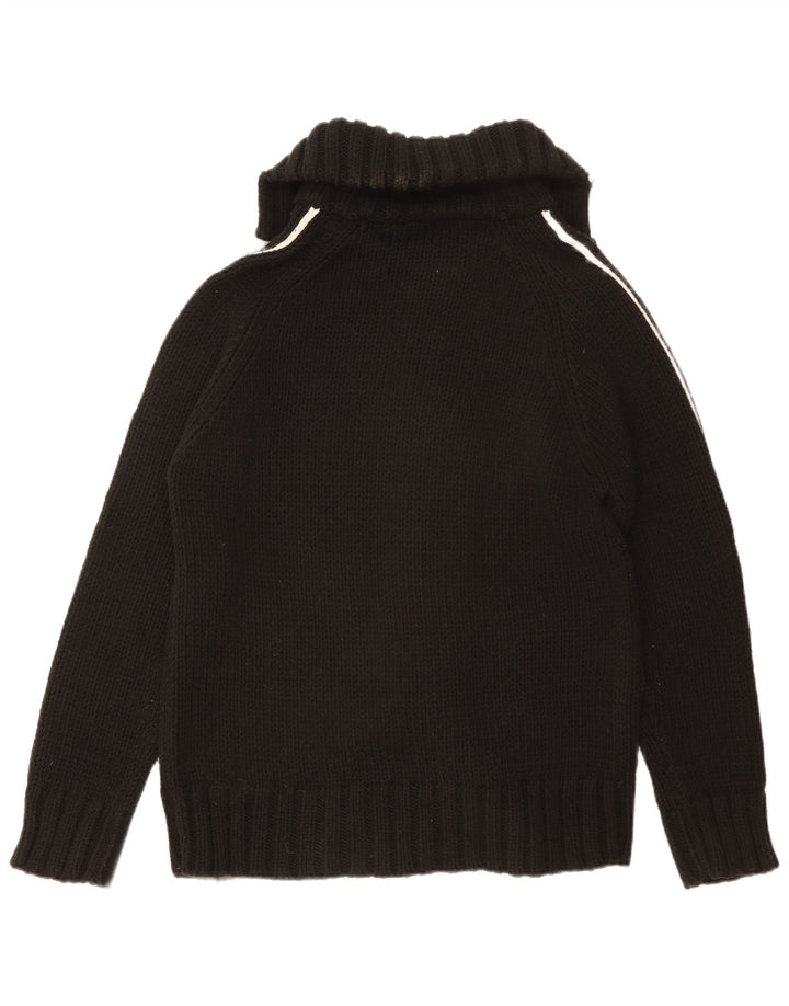 Vintage Herren Cardigan Pullover Groß Schwarz Acryl