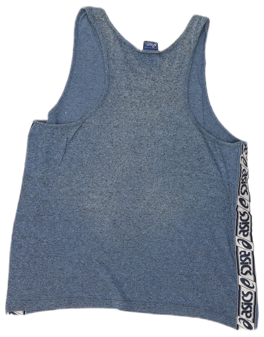 ASICS Damen Graphic Vest Top UK 14 Large Blau meliert Baumwolle
