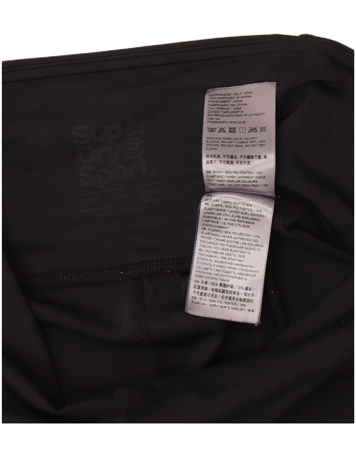 Superdry Damen Graphic Leggings UK 14 Mittelschwarzes Polyester
