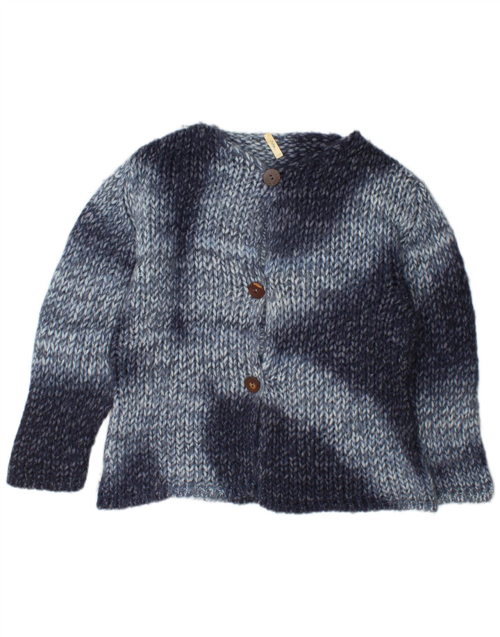 Bottega Damen-Cardigan-Pullover UK 16 Große marineblaue Wolle