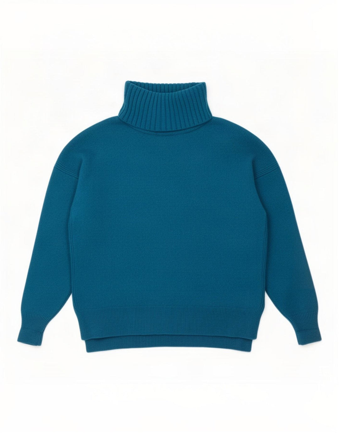 L.K. Bennett Rollkragenpullover für Damen, UK 14, mittelblaue Wolle