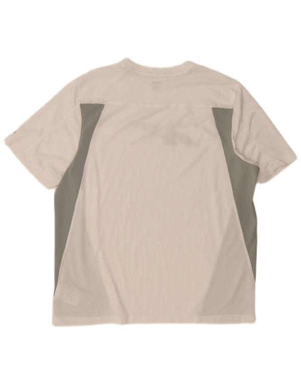Reebok Herren Grafik T-Shirt Top XL Weiß Colourblock Polyester