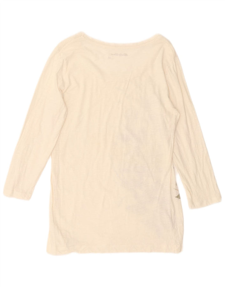 Eddie Bauer Damen Tunika-Oberteil UK 12 Medium Off White Floral
