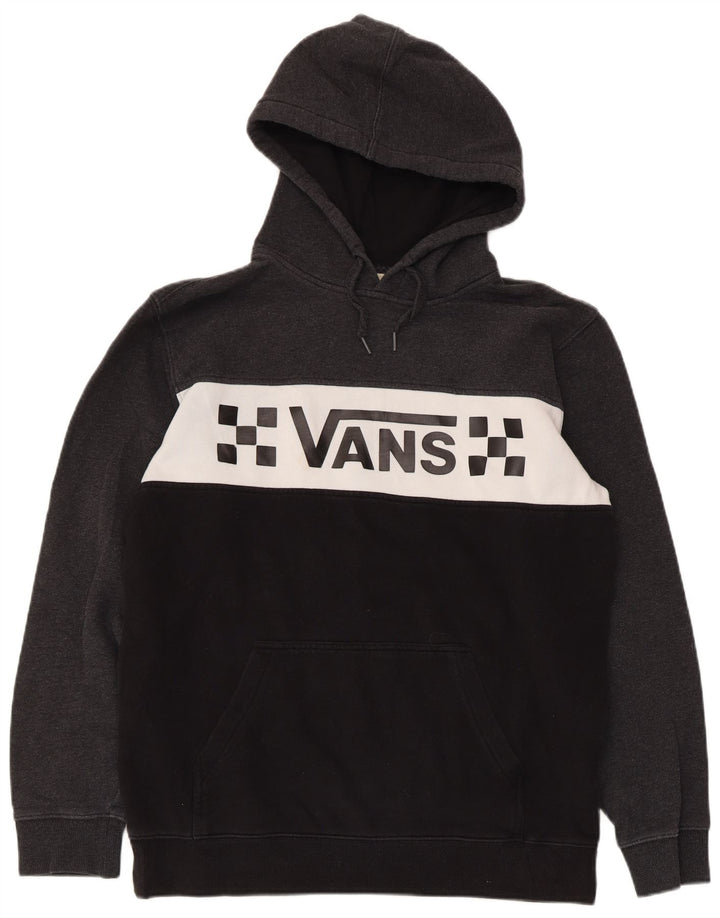 Vans Herren-Kapuzenpullover mit grafischem Print, mittelgraue Colourblock-Baumwolle