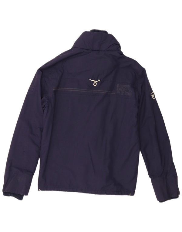 Superdry Damen Windtrekker Windjacke UK 10 Small Marineblau