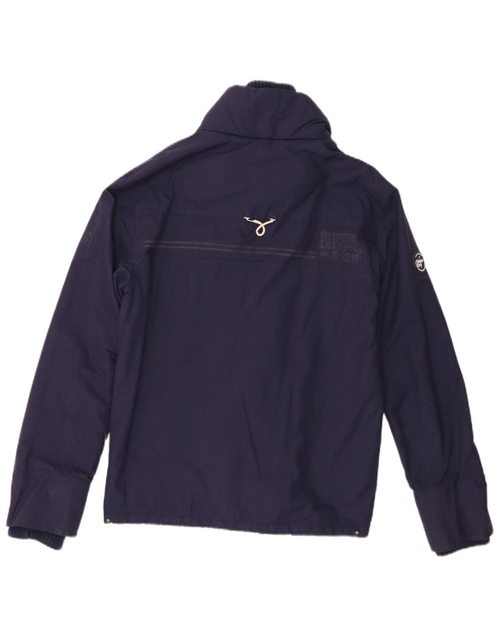 Superdry Damen Windtrekker Windjacke UK 10 Small Marineblau