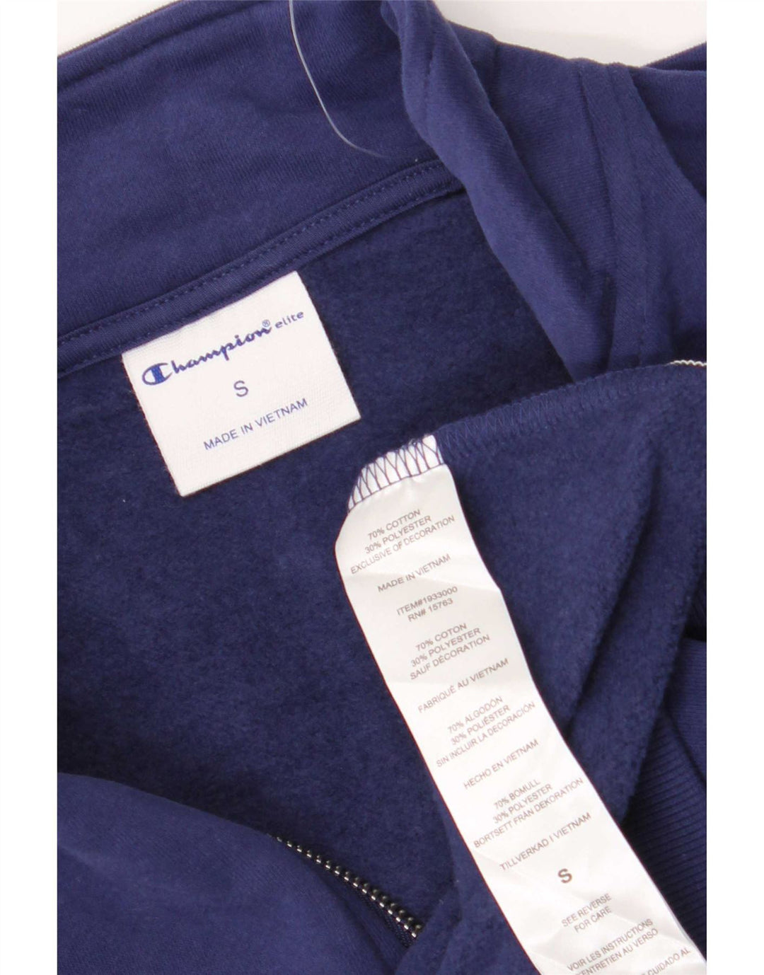 Champion Damen-Sweatshirt in Übergröße mit Reißverschluss, Gr. 10, Größe S, Marineblau