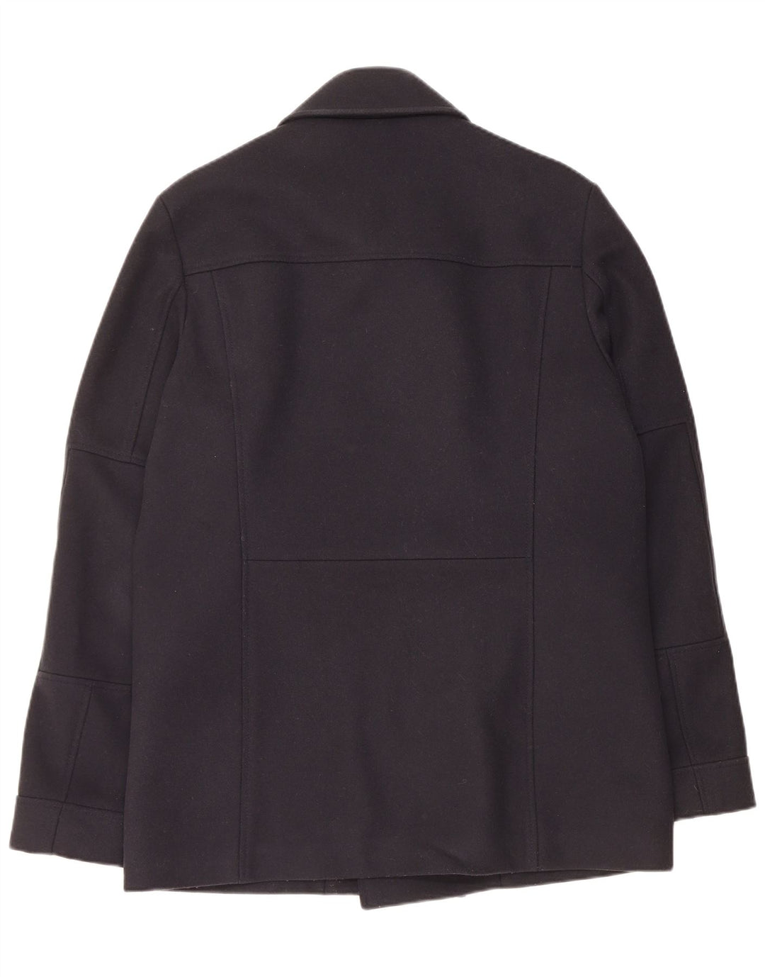 Hugo Boss Herren Pea Coat UK 40 Große marineblaue Schurwolle