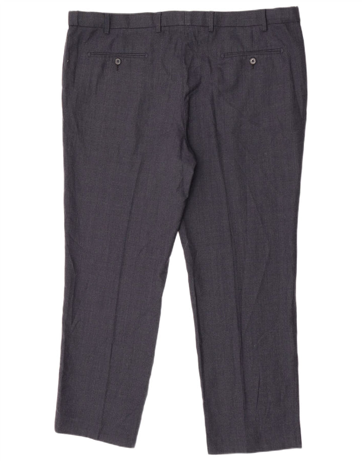 Marks & Spencer Herren-Anzughose mit normaler Passform, W44, L31, marineblaue Wolle