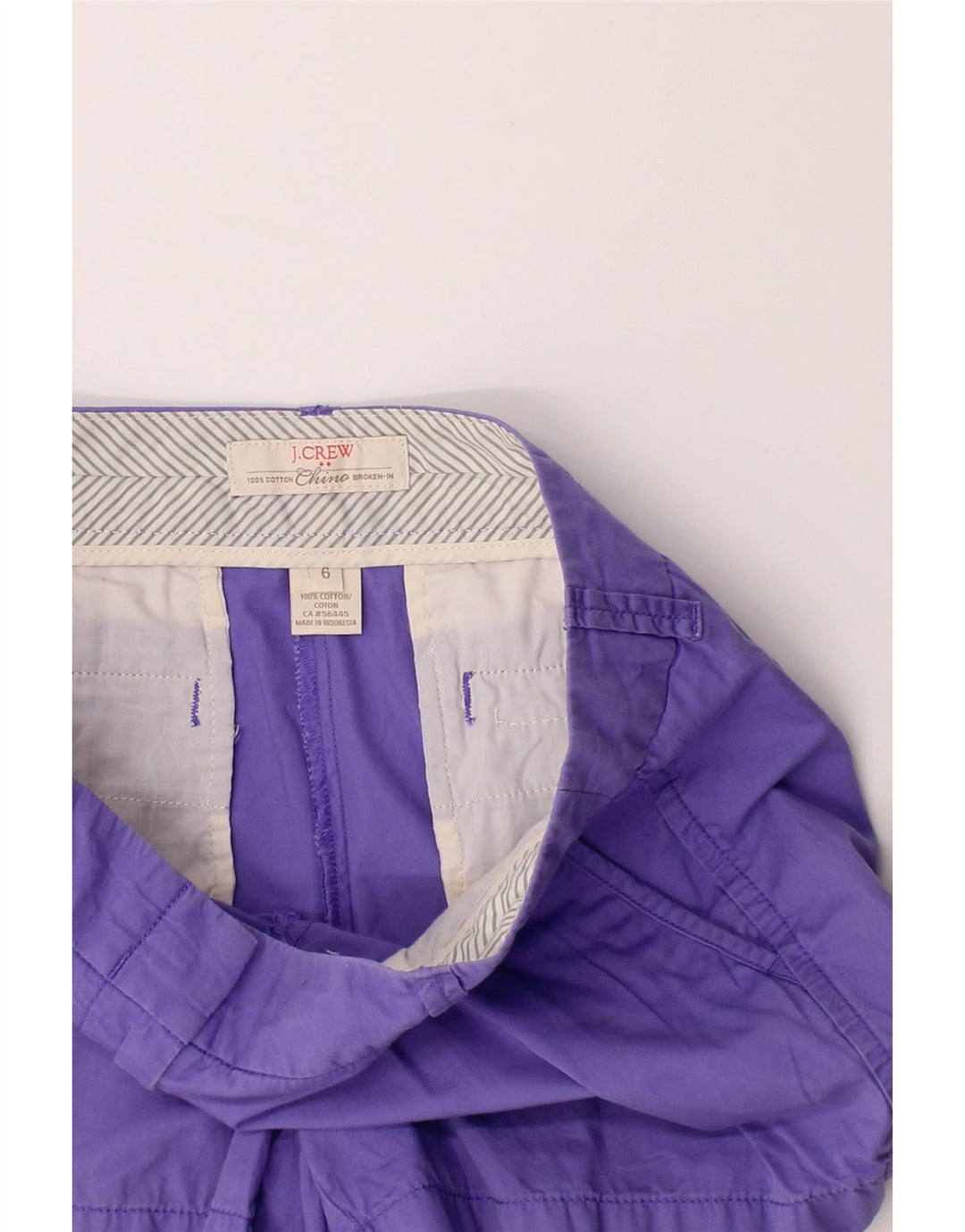 J. CREW Womens Chino Shorts US 6 Medium W32 Purple Cotton Vintage J. Crew and Second-Hand J. Crew from Messina Hembry 
