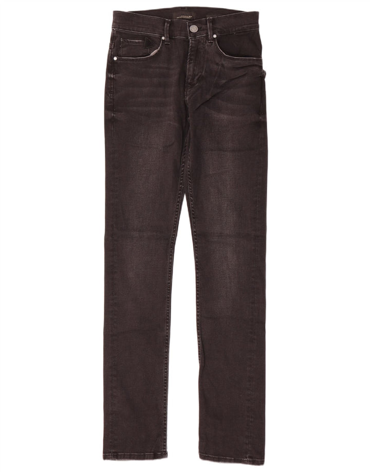 Zara Herren Slim Jeans EU 38 Small W30 L33 Schwarze Baumwolle