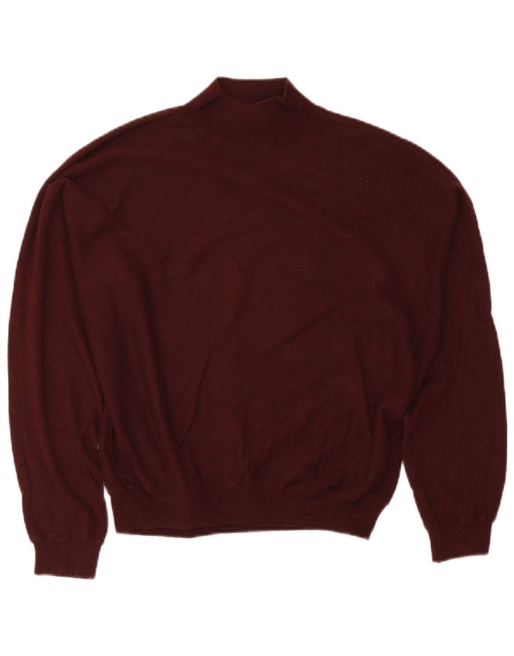 Zara Damen-Pullover mit Rollkragen, übergroß, Gr. 14, mittleres Burgunderrot
