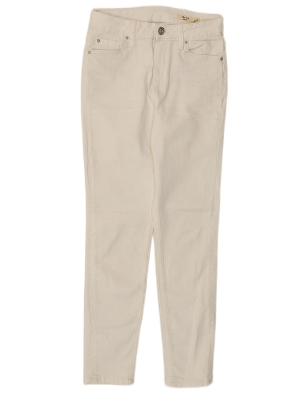 Marks & Spencer Damen The Ivy Skinny Jeans UK 8 Small W26 L26 Weiße Baumwolle