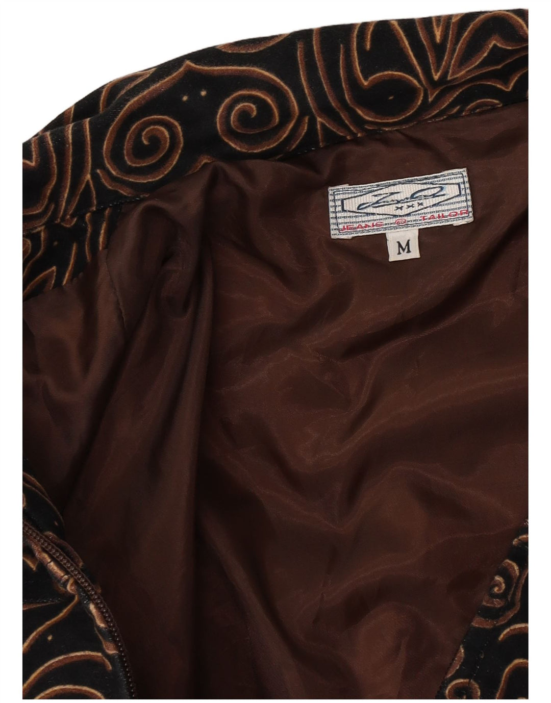 Vintage Damen Utility Jacke UK 14 Medium Schwarz Paisley