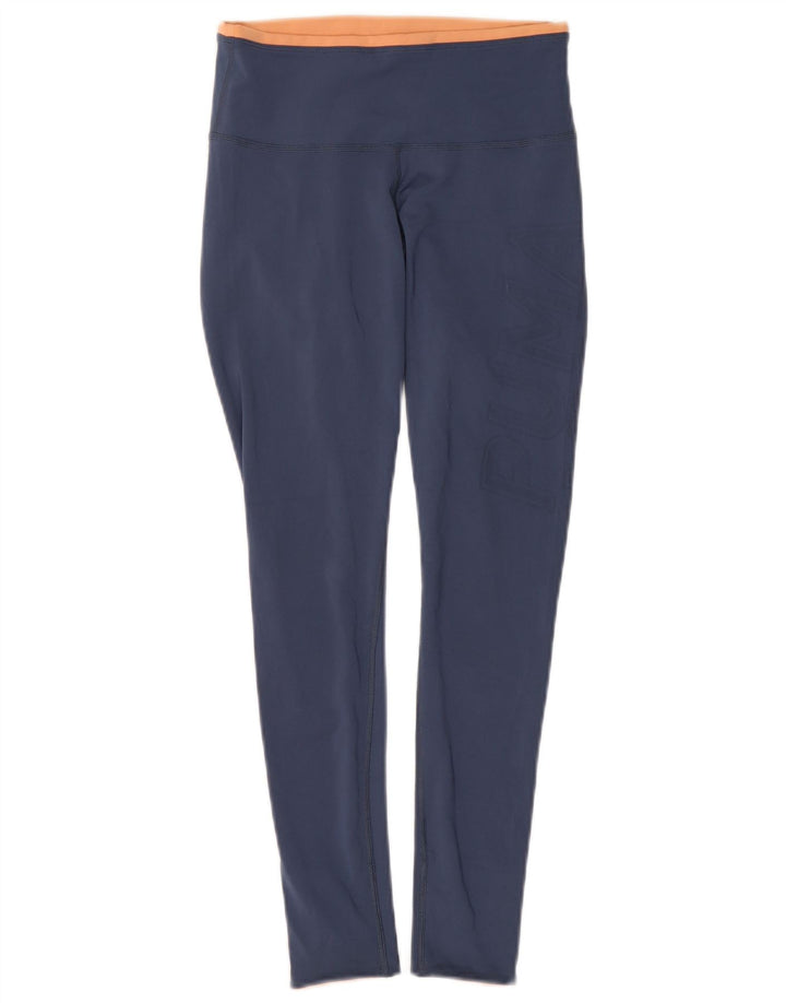 PUMA Damen Graphic Leggings UK 4 XS Marineblau