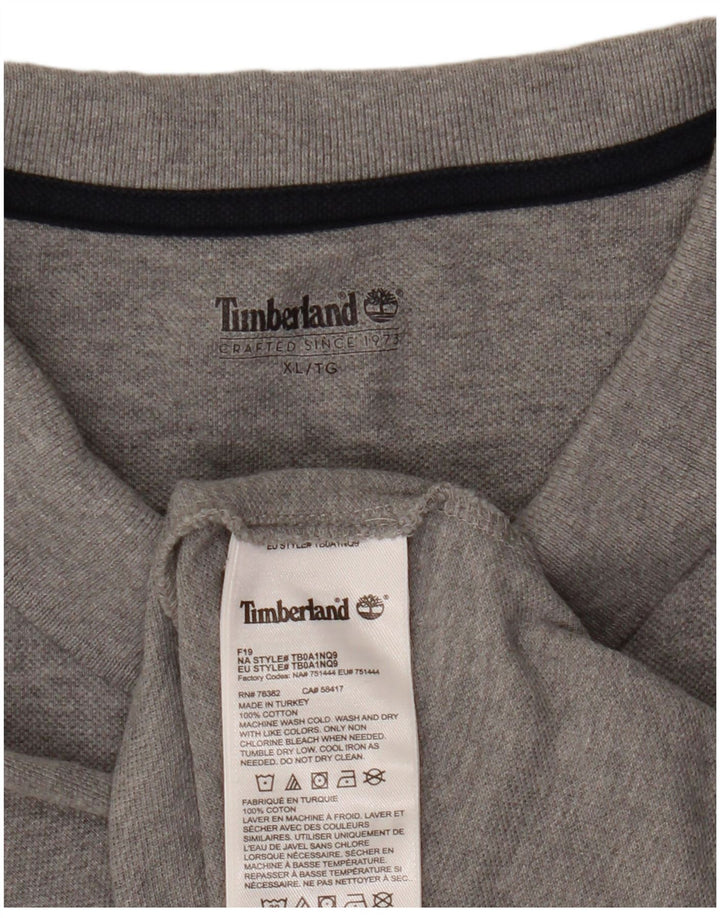 Timberland Herren Poloshirt XL Grau Baumwolle