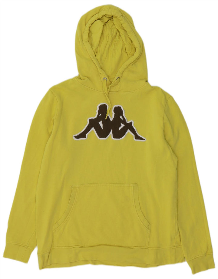 KAPPA Herren-Kapuzenpullover mit Grafik, mittelgelbe Baumwolle