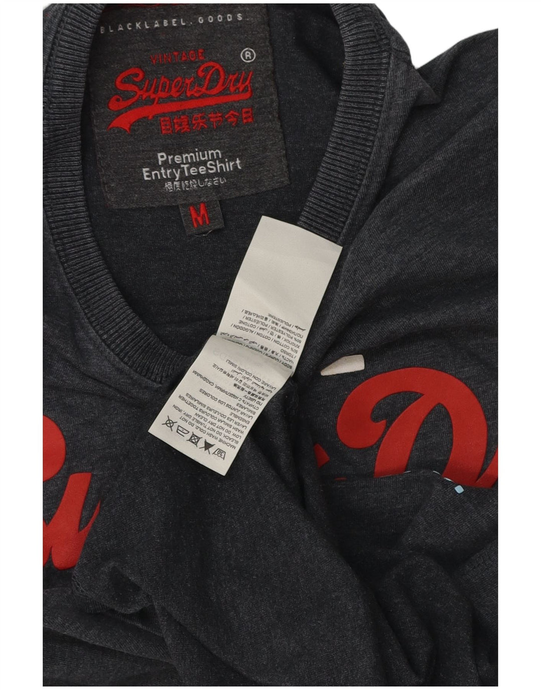 Superdry Herren Grafik-T-Shirt-Oberteil aus mittelgrauer Baumwolle