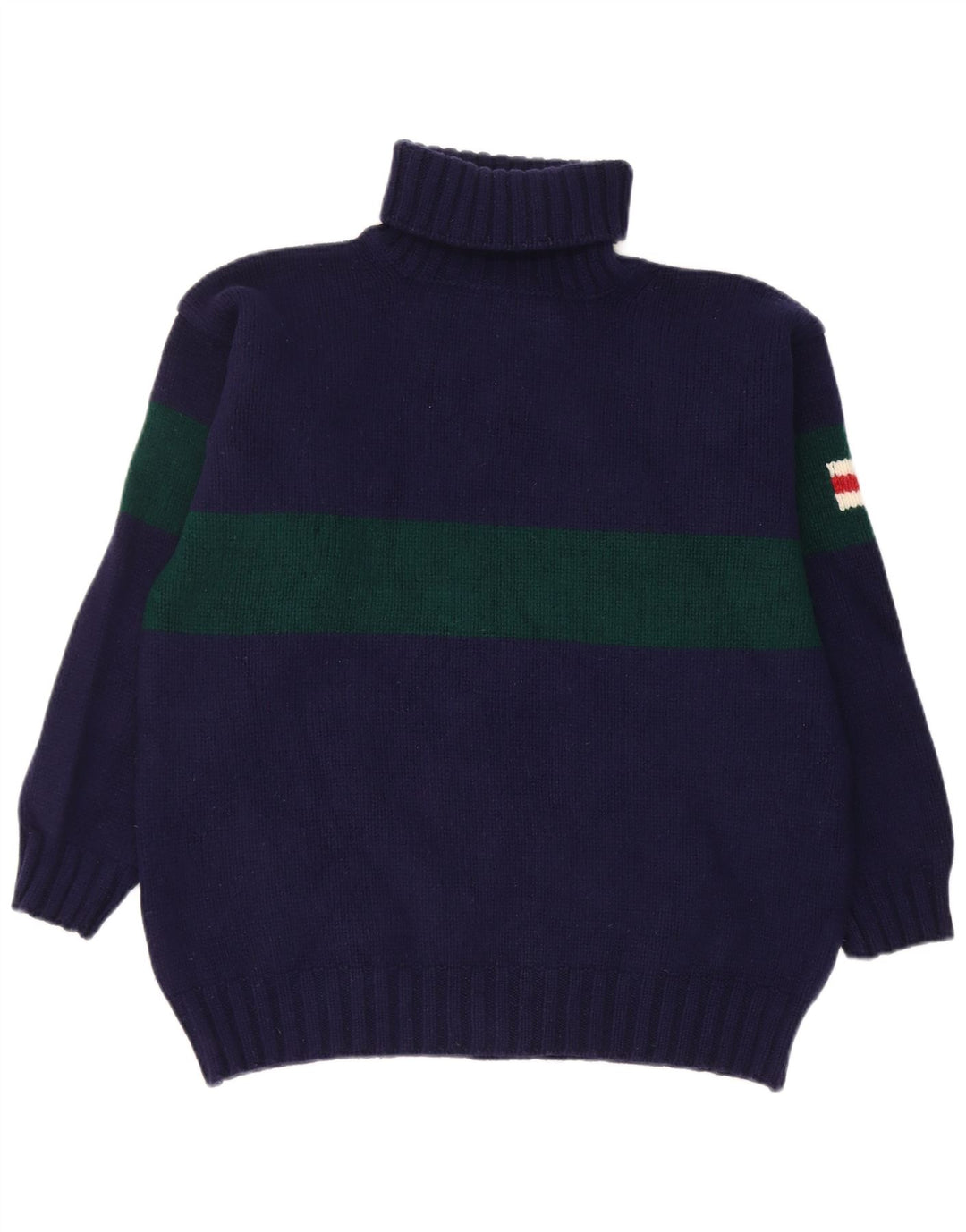 Hackett Rollkragenpullover für Damen, UK 18, XL, Marineblau, Colourblock-Wolle