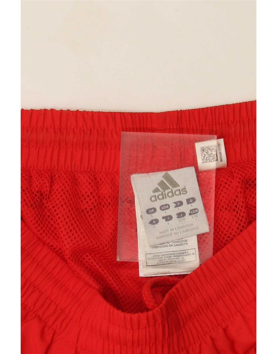 Adidas Herren Bermuda Cargo Sport Shorts Großes rotes Nylon