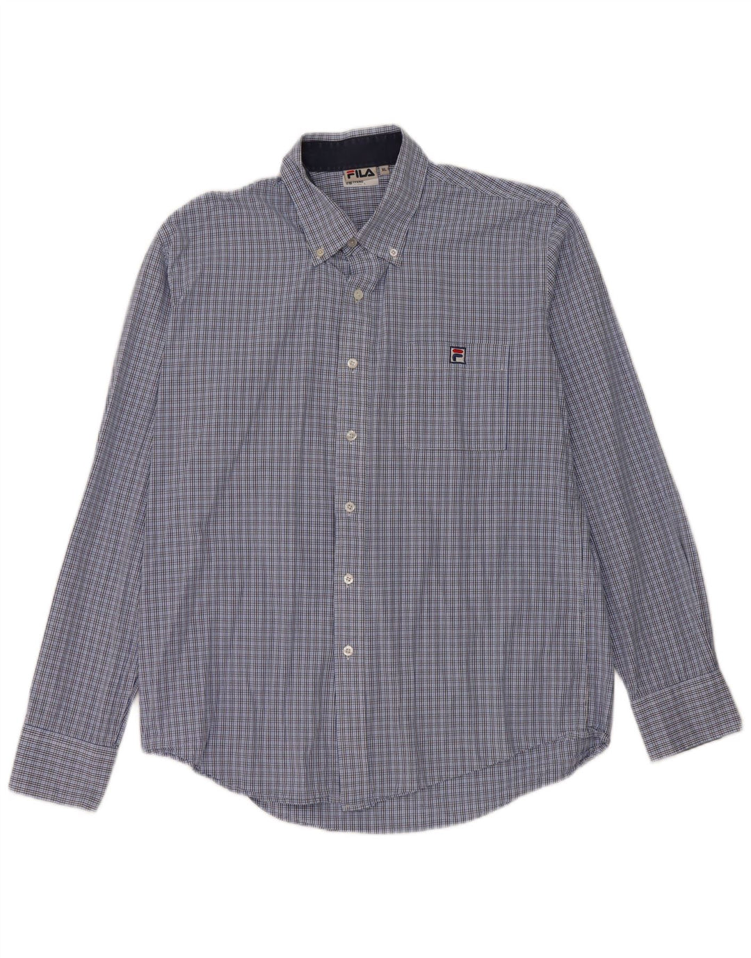 Fila Herrenhemd XL Blau kariert