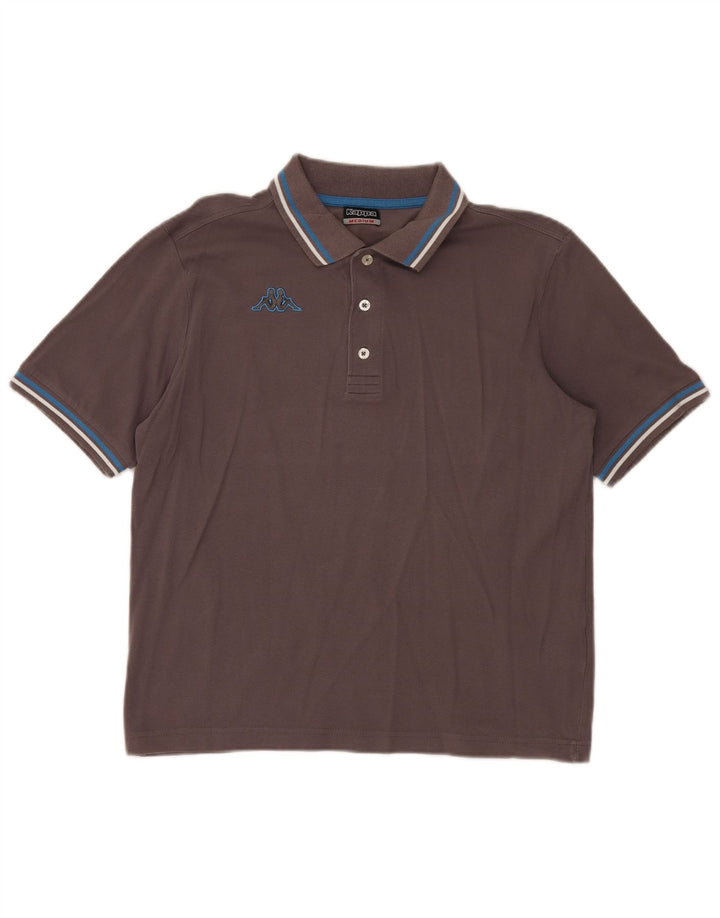 Kappa Herren-Poloshirt aus mittelgrauer Baumwolle