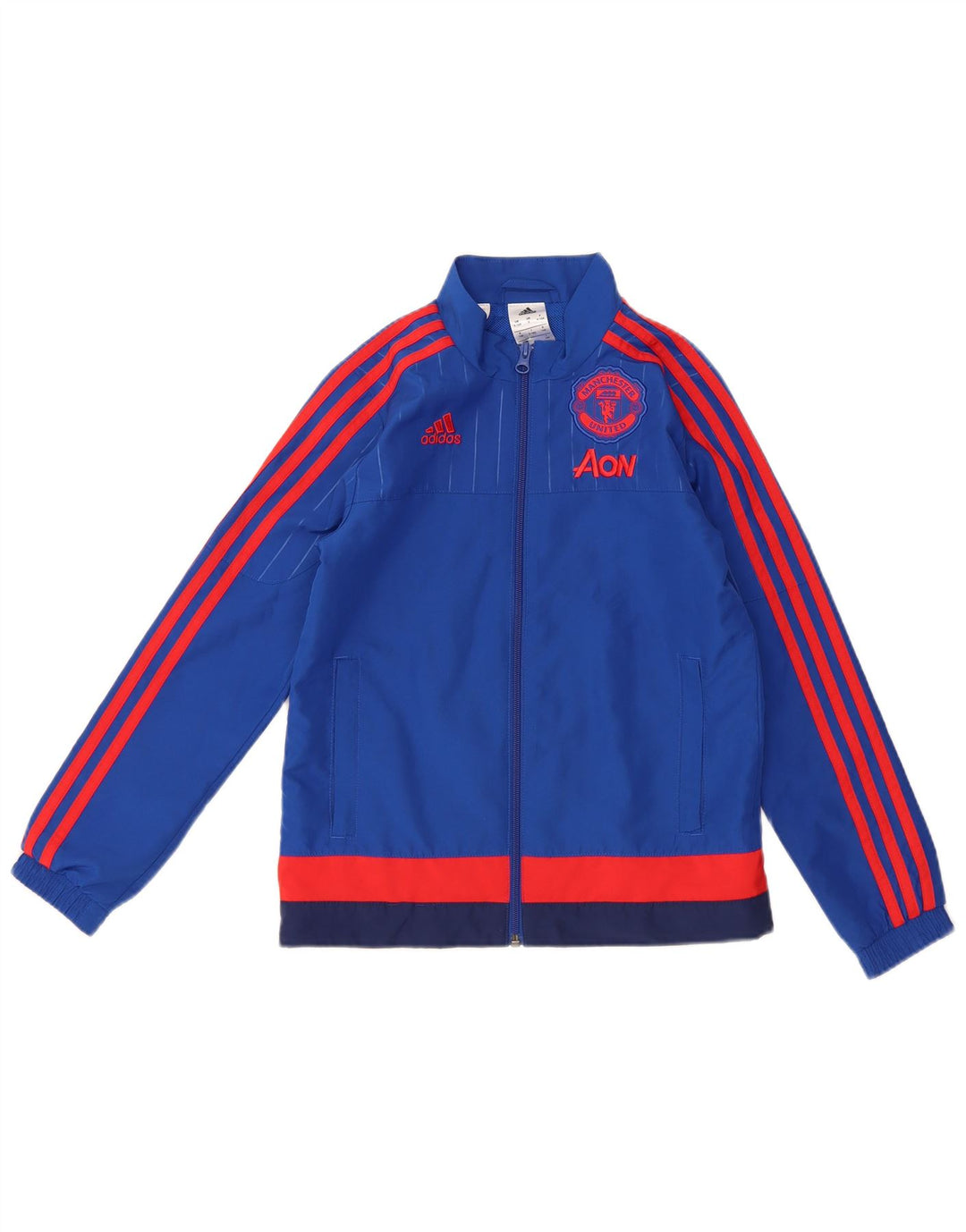 ADIDAS Jungen Manchester United Trainingsanzug Top Jacke 9–10 Jahre Blau