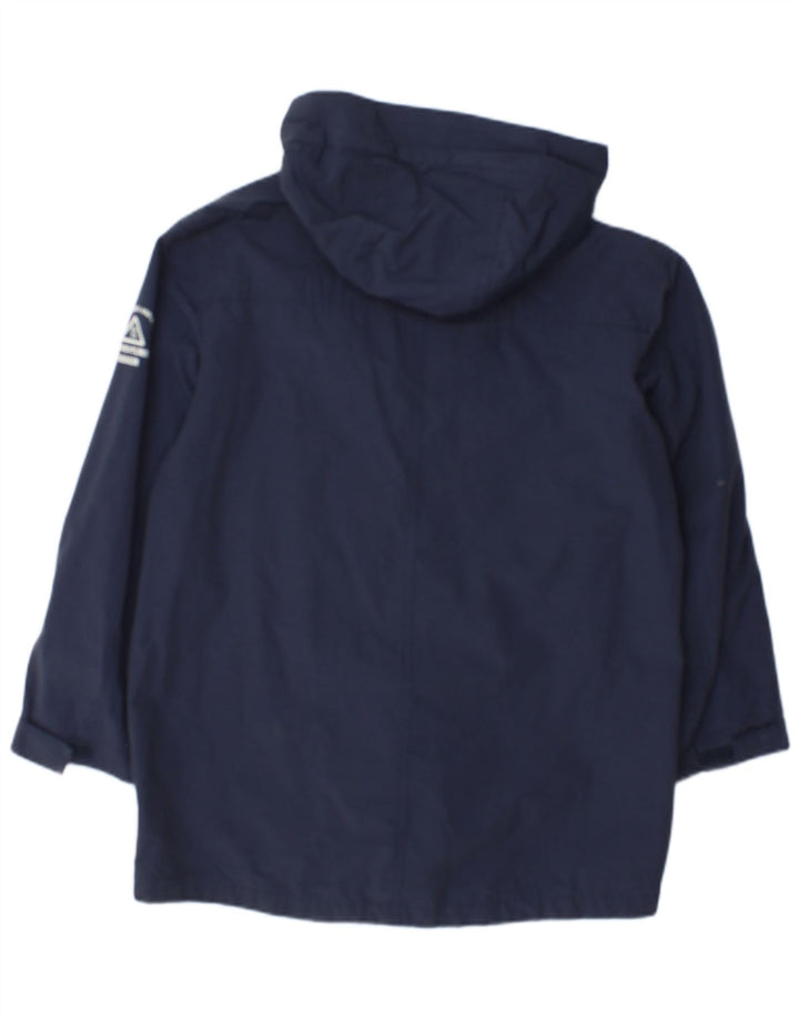 Zara Jungen-Windbreakerjacke mit Kapuze, 11–12 Jahre, marineblaues Polyester
