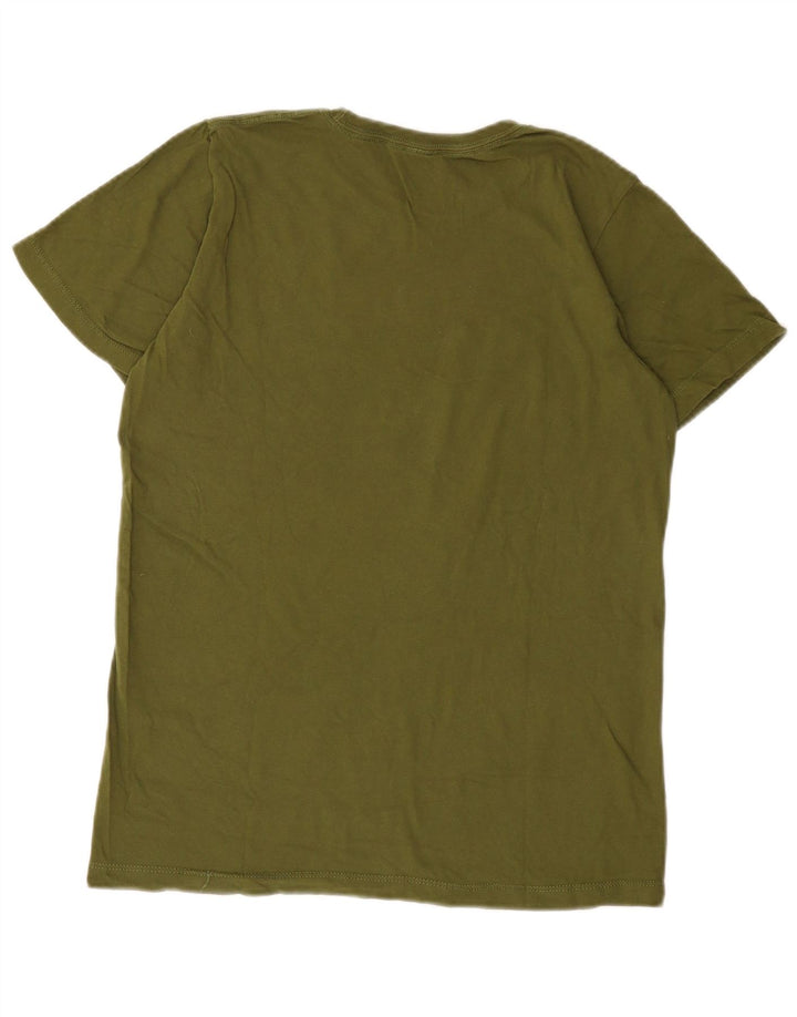Jeep Herren-T-Shirt mit normaler Grafik, mittelgrüne Baumwolle