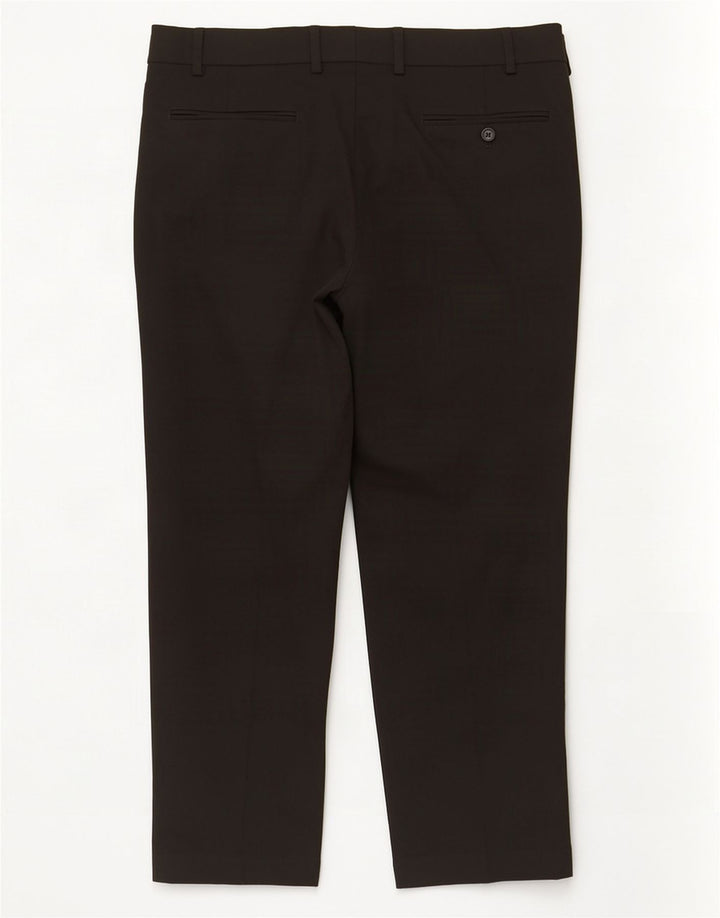 Schmal geschnittene Herrenhose von Marks & Spencer, W38, L25, schwarzes Polyester