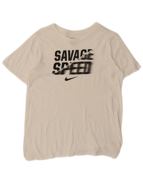 Nike Jungen Athletic Cut Graphic T-Shirt Top 13–14 Jahre XL Weiß