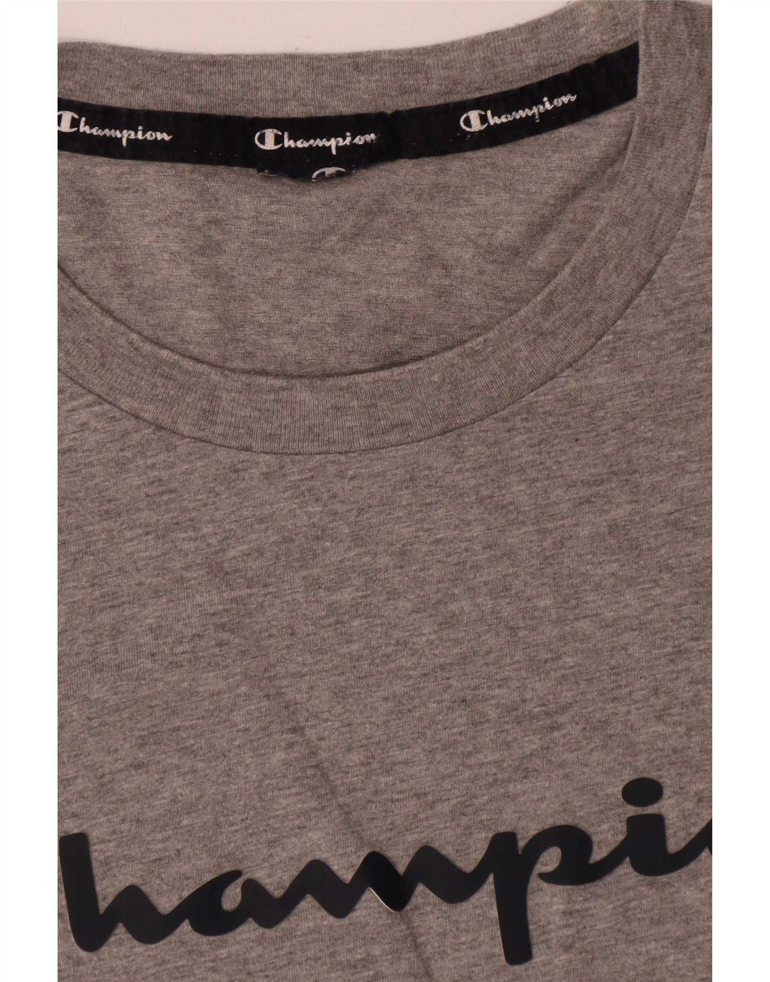 Champion Herren Grafik-T-Shirt-Oberteil Mittelgrau